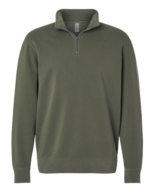 Unisex Pigment-Dyed Quarter-Zip Pullover - Pigment Army