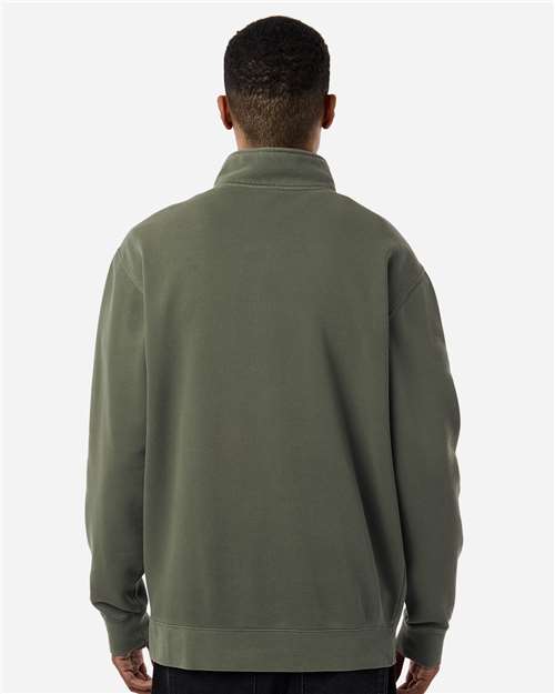 Unisex Pigment-Dyed Quarter-Zip Pullover - Pigment Army