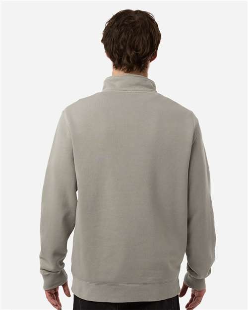 Unisex Pigment-Dyed Quarter-Zip Pullover - Pigment Cement