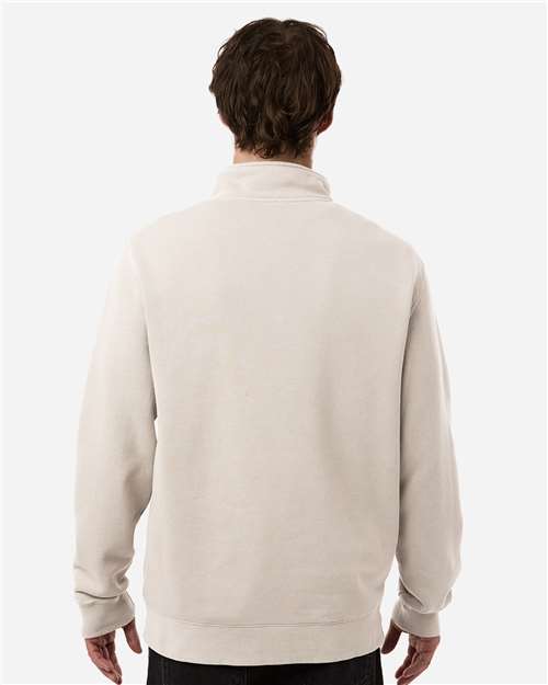 Unisex Pigment-Dyed Quarter-Zip Pullover - Pigment Ivory