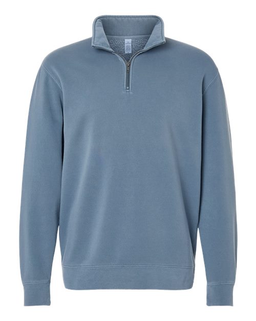 Unisex Pigment-Dyed Quarter-Zip Pullover - Pigment Slate Blue