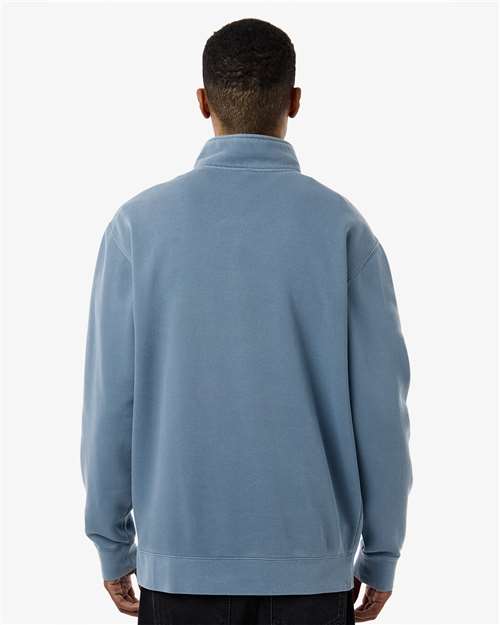 Unisex Pigment-Dyed Quarter-Zip Pullover - Pigment Slate Blue