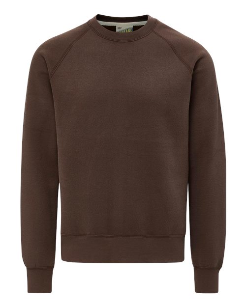 Men's Vintage Fleece Raglan Crewneck Sweatshirt - Cocoa