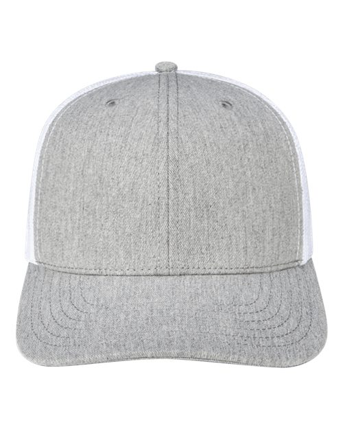 Charter Six-Panel Cap - Grey Heather/ White