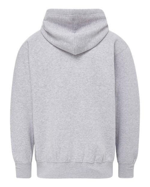Unisex Vintage Fleece Full-Zip Hooded Sweatshirt - Heather Grey