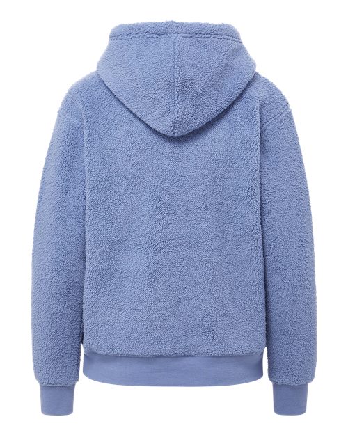 Women's Starla Sherpa Hooded Pullover - Blue Iris