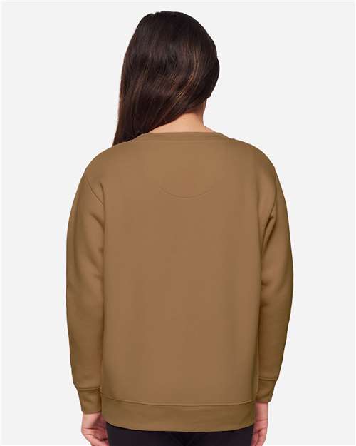 Youth Elevated Fleece Crewneck Sweatshirt - Coyote Brown