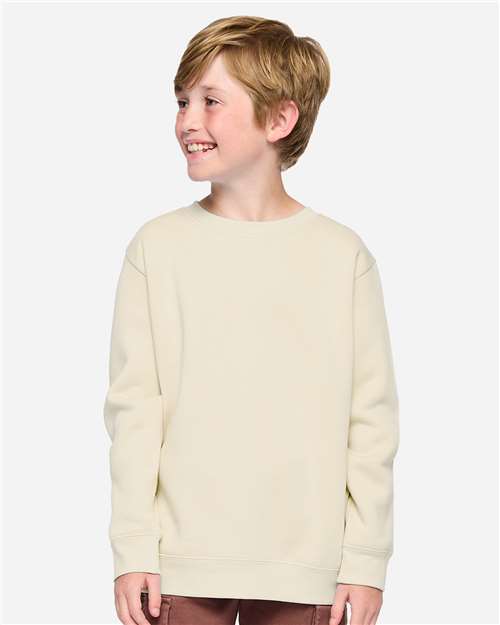 Youth Elevated Fleece Crewneck Sweatshirt - Natural