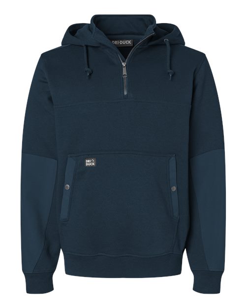 Men's Mission Quarter-Zip Hooded Pullover - Deep Blue