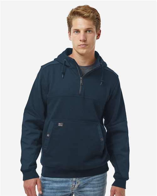 Men's Mission Quarter-Zip Hooded Pullover - Deep Blue
