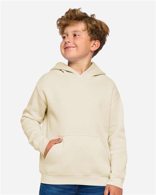 Youth Fleece Hoodie Sweatshirt - Natural