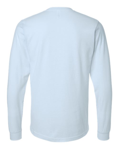 Unisex Fine Jersey Long Sleeve T-Shirt - Baby Blue