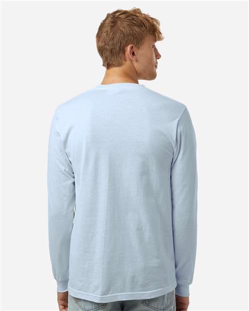 Unisex Fine Jersey Long Sleeve T-Shirt - Baby Blue