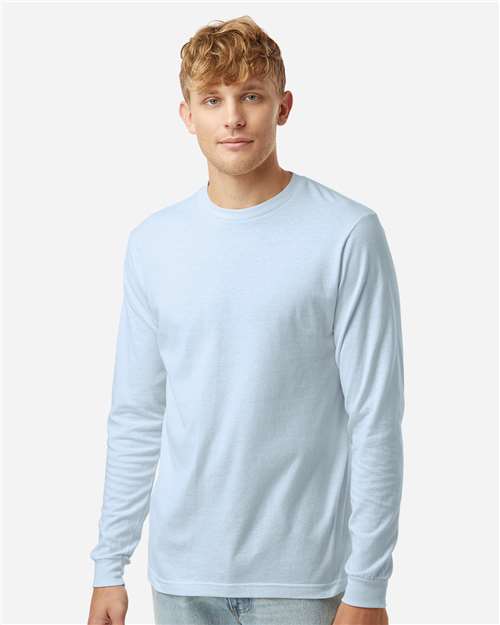 Unisex Fine Jersey Long Sleeve T-Shirt - Baby Blue