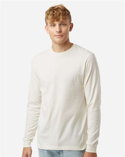 Unisex Fine Jersey Long Sleeve T-Shirt - Vintage White
