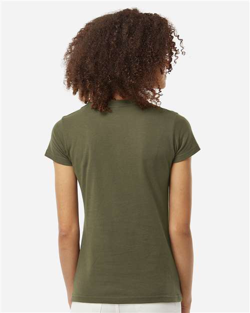 Women's Fine Jersey Slim Fit T-Shirt - Military Green