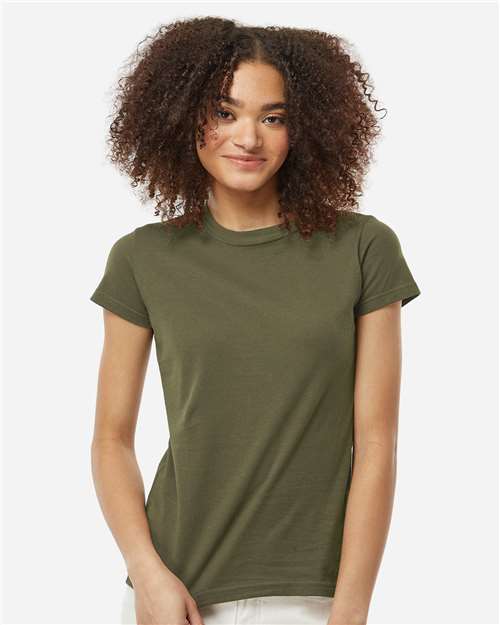 Women's Fine Jersey Slim Fit T-Shirt - Military Green