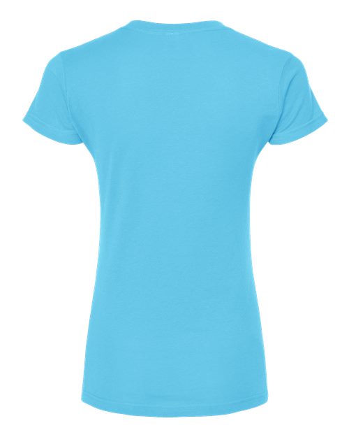 Women's Fine Jersey V-Neck T-Shirt - Aqua