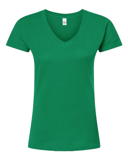Women's Fine Jersey V-Neck T-Shirt - Kelly Green