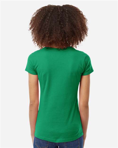 Women's Fine Jersey V-Neck T-Shirt - Kelly Green