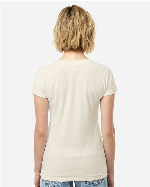 Women's Fine Jersey V-Neck T-Shirt - Natural