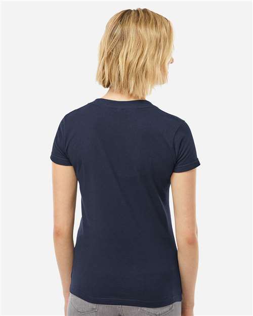 Women's Fine Jersey V-Neck T-Shirt - Navy