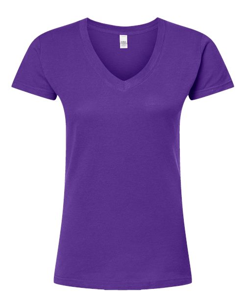 Women's Fine Jersey V-Neck T-Shirt - Purple