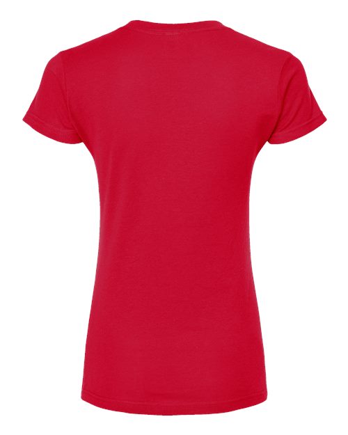 Women's Fine Jersey V-Neck T-Shirt - Red