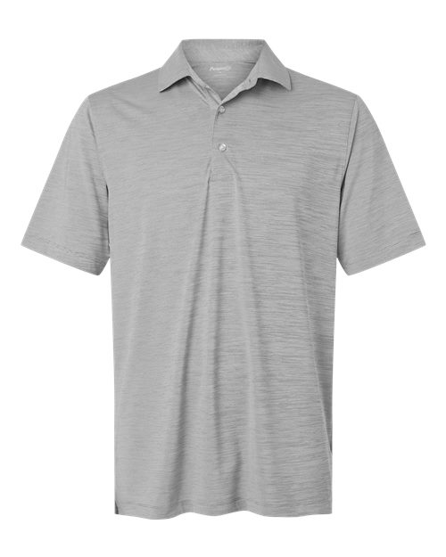 Men's Bohemian Striped Heather Performance Polo - Black Heather