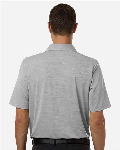 Men's Bohemian Striped Heather Performance Polo - Black Heather