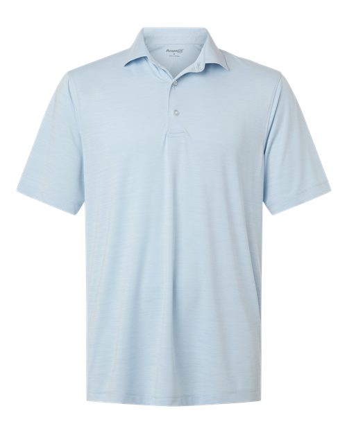 Men's Bohemian Striped Heather Performance Polo - Carolina Heather