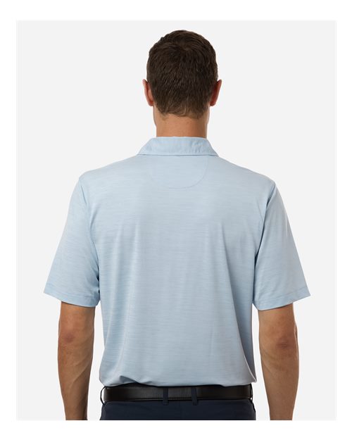 Men's Bohemian Striped Heather Performance Polo - Carolina Heather