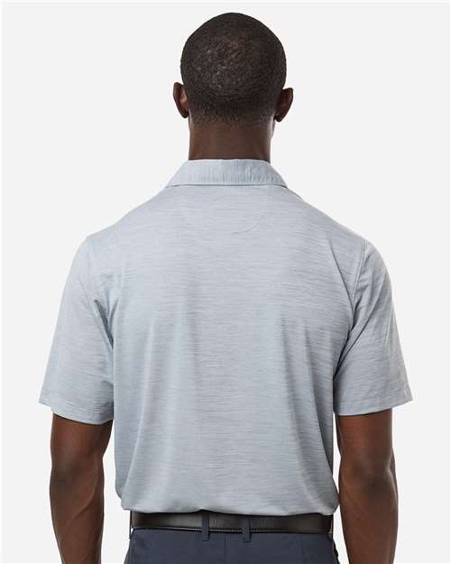 Men's Bohemian Striped Heather Performance Polo - Navy Heather
