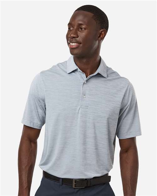 Men's Bohemian Striped Heather Performance Polo - Navy Heather