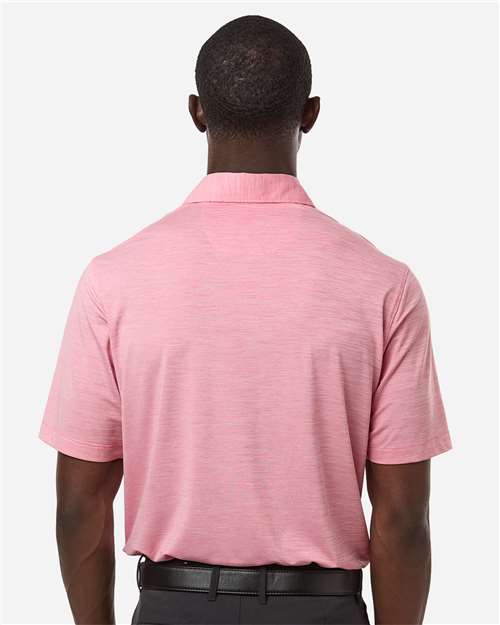 Men's Bohemian Striped Heather Performance Polo - Red Heather