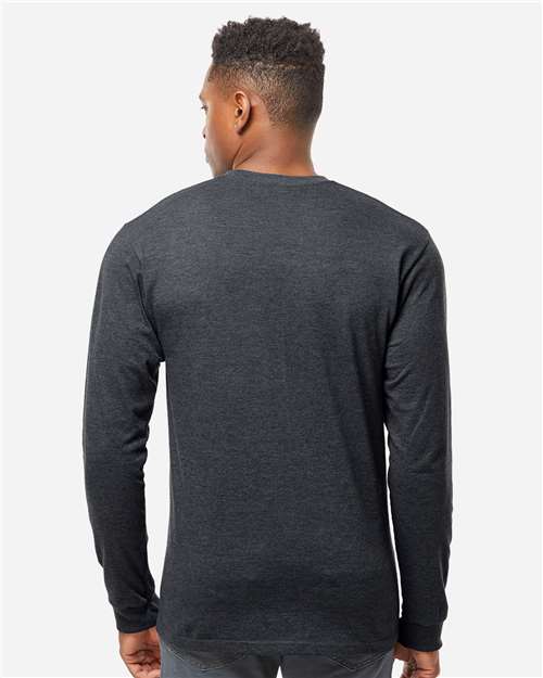 Unisex Heavyweight Jersey Long Sleeve T-Shirt - Heather Graphite