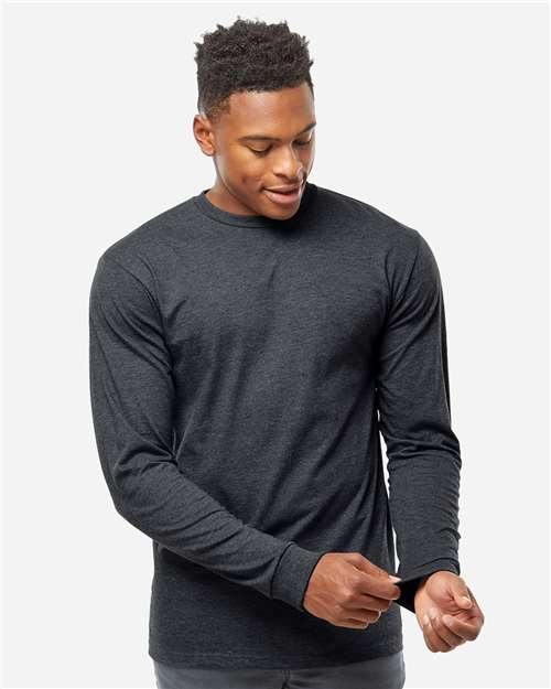 Unisex Heavyweight Jersey Long Sleeve T-Shirt - Heather Graphite