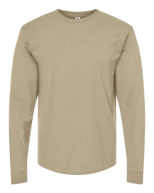Unisex Heavyweight Jersey Long Sleeve T-Shirt - Sand