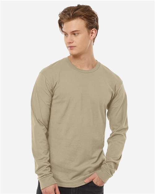Unisex Heavyweight Jersey Long Sleeve T-Shirt - Sand