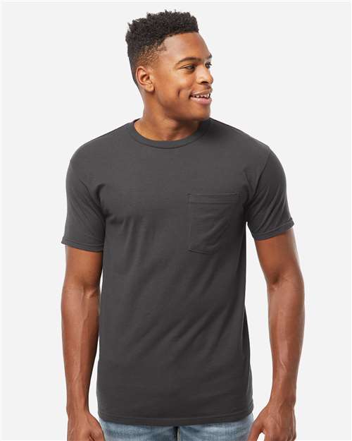 Unisex Heavyweight Jersey Pocket T-Shirt - Charcoal