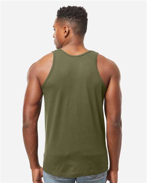 Unisex Fine Jersey Tank Top - Military Green