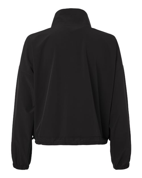 Women's Stretch Woven Quarter-Zip Pullover - Black
