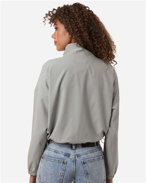 Women's Stretch Woven Quarter-Zip Pullover - Oxford