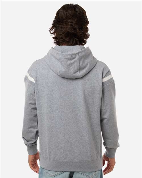 Unisex Heritage Prep Hooded Sweatshirt - Athletic Heather/ Vanilla