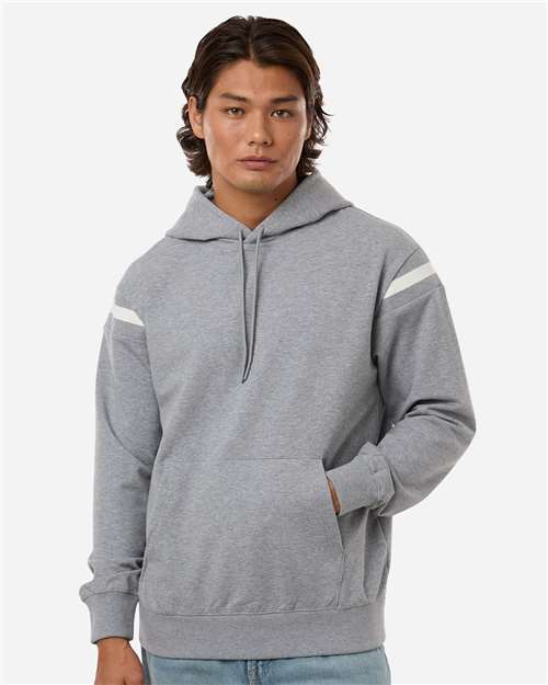 Unisex Heritage Prep Hooded Sweatshirt - Athletic Heather/ Vanilla