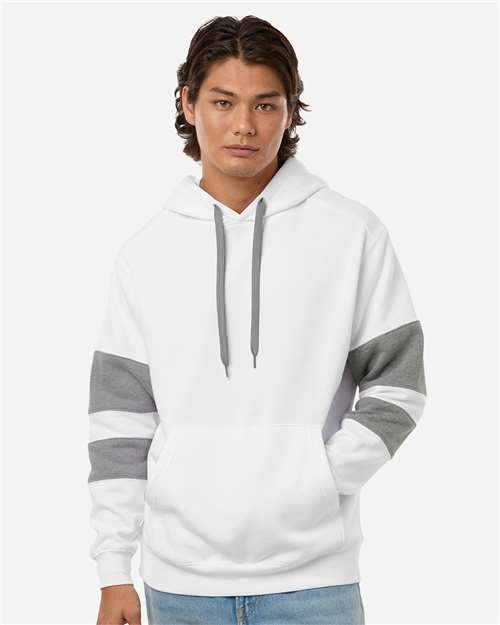 Unisex Jackson Way Hooded Sweatshirt - White/ Charcoal Heather