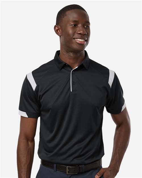 Unisex On the Rise Polo - Black/ White
