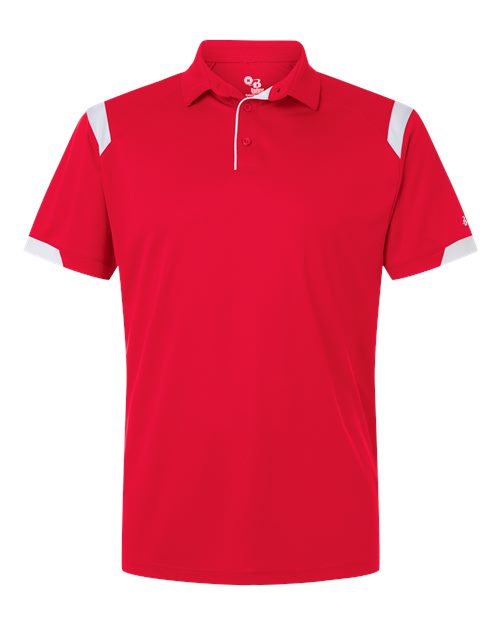 Unisex On the Rise Polo - Red/ White