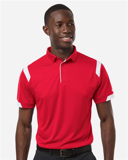 Unisex On the Rise Polo - Red/ White