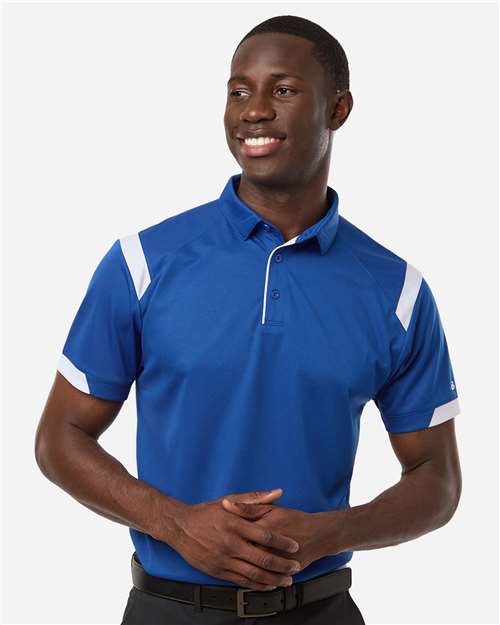 Unisex On the Rise Polo - Royal/ White